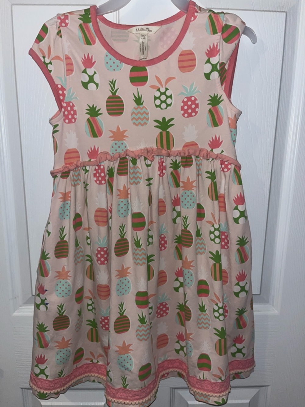 Matilda Jane Pink Pineapple Print Sleeveless Dress